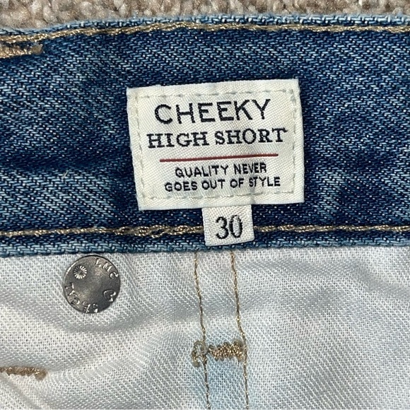 Levi’s Made & Crafted Denim Cheeky High Shorts 30 Button Fly Embroidered - Picture 8 of 10
